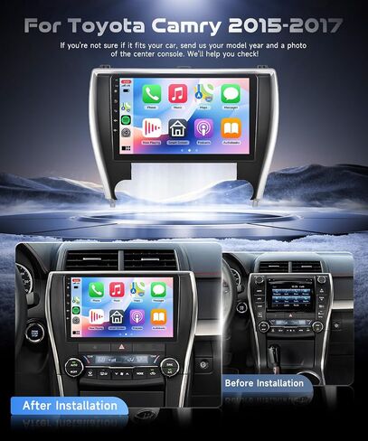4G+64G Android 15 Car Stereo لـ Toyota Camry 2015-2017 مع Carplay/Android Auto ، 10.1 بوصة 1280 * 720 GPS/WiFi/Bluetooth 5.0/FM/32EQ/SWC/SWC/SWC/SWC/SWC in Kuwait