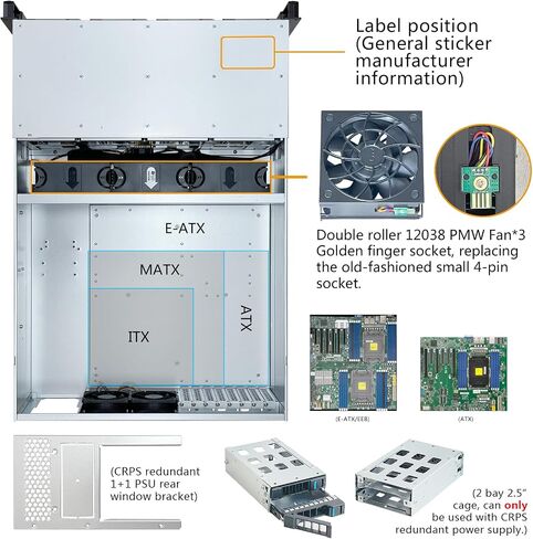 Generic ZhenLoong X424 4U 24 Bay Server Chassis Hard dirive hot Swappable SATA SAS Rackmount Case with 12G Expansion backplane LSI 3X36 chip Mini SAS SATA SFF8643 Interface USB3.0 in Saudi Arabia