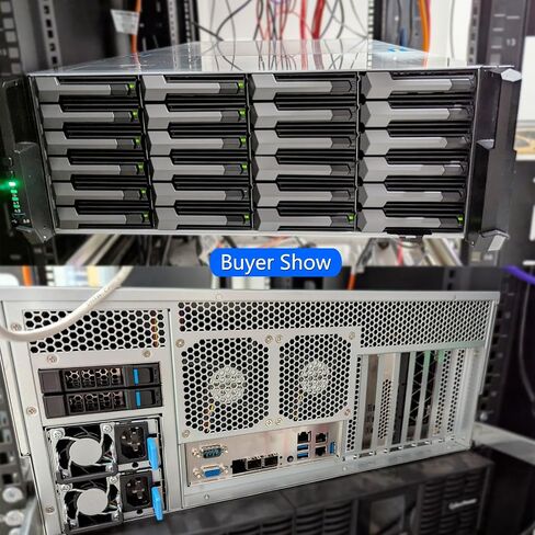 Generic ZhenLoong X424 4U 24 Bay Server Chassis Hard dirive hot Swappable SATA SAS Rackmount Case with 12G Expansion backplane LSI 3X36 chip Mini SAS SATA SFF8643 Interface USB3.0 in Saudi Arabia