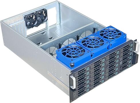 عام Zhenloonong LF24-12G 4U 24 Bay Server هيكل القرص الصلب قرص Hot Swappable SATA SAS Rackmount مع واجهة 12G Proghlane SFF8643 ، USB 2.0.Sea الشحن والتوصيل السريع حوالي 40 يومًا in Saudi Arabia