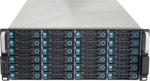 عام Zhenloonong LF24-12G 4U 24 Bay Server هيكل القرص الصلب قرص Hot Swappable SATA SAS Rackmount مع واجهة 12G Proghlane SFF8643 ، USB 2.0.Sea الشحن والتوصيل السريع حوالي 40 يومًا in Saudi Arabia