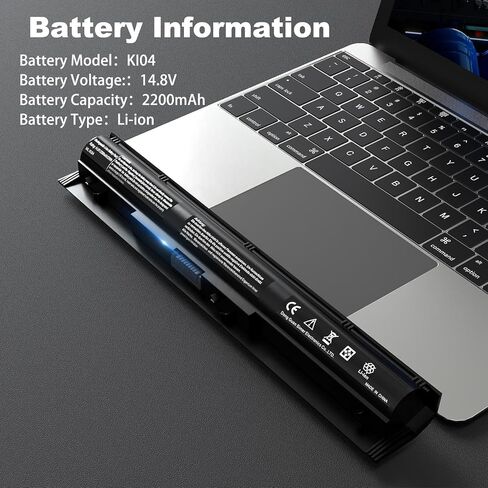 K104 KI04 800049-001 800010-421 Replacement Laptop Battery Compatible with HP Pavilion 17-G 15-AB 14-AB Series HSTNN-DB6T HSTNN-LB6S TPN-Q158 TPN-159 TPN-Q160 TPN-Q161 TPN-Q162 17-G122DS in Kuwait