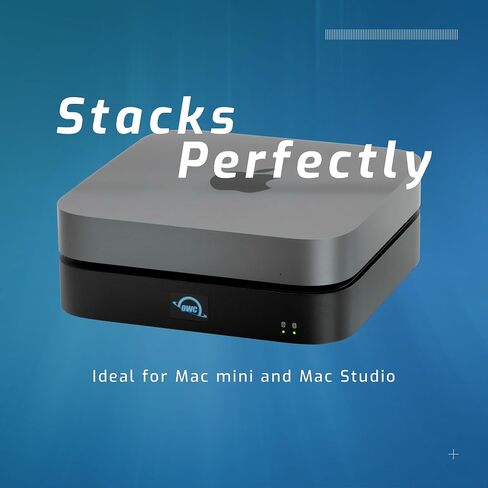 OWC 22TB (20.0TB HDD, 2.0TB PCIe 3.0 NVMe M.2 2280 Solid-State Drive) miniStack STX Stackable Storage and Thunderbolt Hub Xpansion Solution, Matte Black in Saudi Arabia