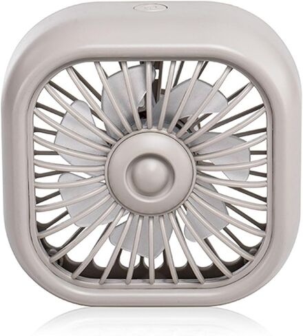 Car Air Vent Mount Fan, 3 Wind Speed, USB Powered, Quiet Operation, Portable, Easy to Install, Colorful Light for Vehicles (Khaki) in Kuwait
