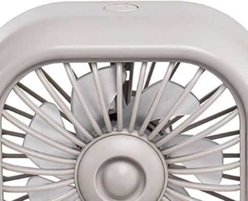 Car Air Vent Mount Fan, 3 Wind Speed, USB Powered, Quiet Operation, Portable, Easy to Install, Colorful Light for Vehicles (Khaki) in Kuwait