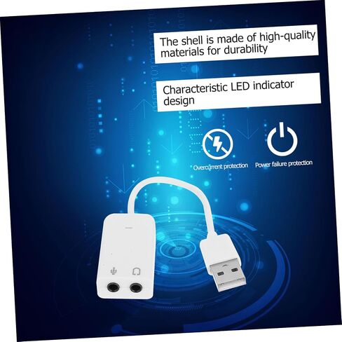 NUOBESTY 2pcs Independent USB Sound Card for Laptop Desktop Easy to Use No Driver Required Excellent Noise Reduction Clarity Supports Microphone Input Headphone Output in Saudi Arabia