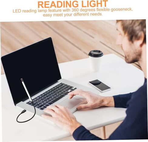 2pcs قابلة للضايق LED LED مصباح USB اللمس ضوء الليل لدراسة دراسة الكمبيوتر المحمول المحمول in Saudi Arabia