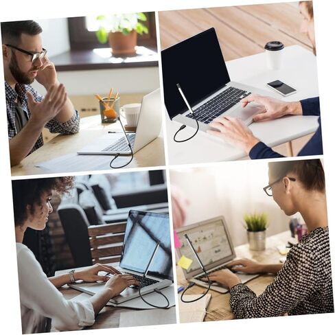 2pcs قابلة للضايق LED LED مصباح USB اللمس ضوء الليل لدراسة دراسة الكمبيوتر المحمول المحمول in Saudi Arabia
