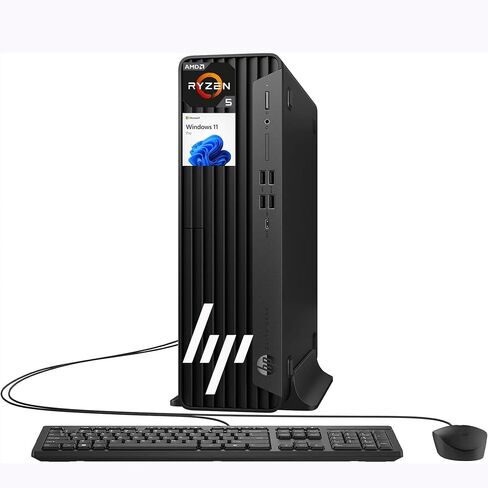 HP Desktop PC Elite SFF G9 | 6-core 5ghz Ryzen-5 Processor (1.3 مرة أسرع من Intel I7-1255U) | 32GB DDR5 RAM ، 1TB SSD | wifi | بلوتوث | HDMI ، USB ، RJ-45 | Windows 11 Pro | سلكية KB والماوس in Kuwait