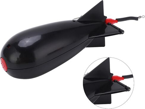 Large Size Carp Bait Holder, Bomb Fishing Floats, Portable Fishing Gear Feeding Device for Nesting, Black in Saudi Arabia