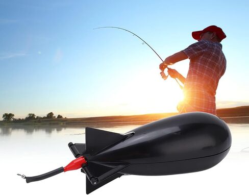 Large Size Carp Bait Holder, Bomb Fishing Floats, Portable Fishing Gear Feeding Device for Nesting, Black in Saudi Arabia