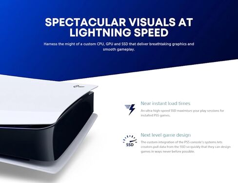 PlayStation 5 Slim Digital مع تخزين SSD 1 تيرابايت ، وحدة التحكم فقط - نظام ألعاب PS5 ، الأبيض [لعبة فيديو] (متجددة) [لعبة فيديو] in Kuwait