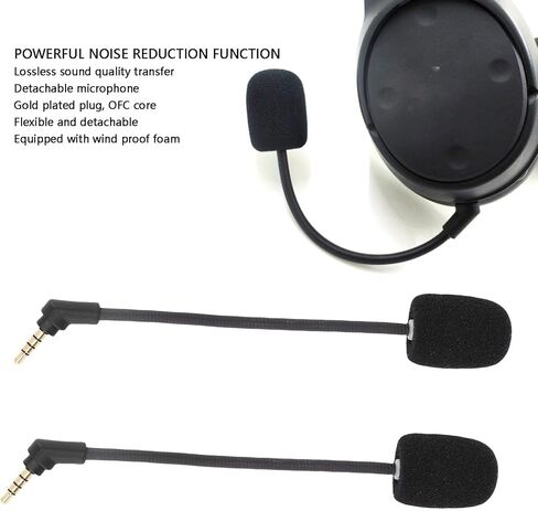 DIYEENI 2PCS استبدال الميكروفون ، لرحلة Kingston HyperxCloud ، استبدال MIC Flight S Cloud ، ميكروفون Clear Clear Clear Clear ، in Kuwait