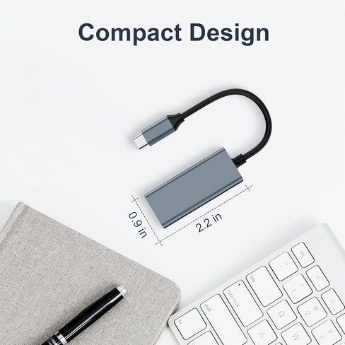 USB C إلى 2.5G محول Ethernet ، نوع USB C إلى محول شبكة Gigabit LAN متوافق مع Thunderbolt 3 4 ، لنظام التشغيل Mac و MacBook Air و MacBook Pro و LAPPHOP والكمبيوتر in Kuwait