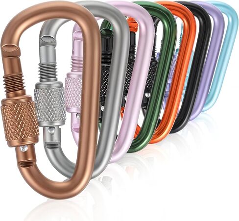 مقاطع Carabiner ، 8 PCS D-Ring Locking Carabiner Clip ، Snap Hook Sport Associor in Saudi Arabia