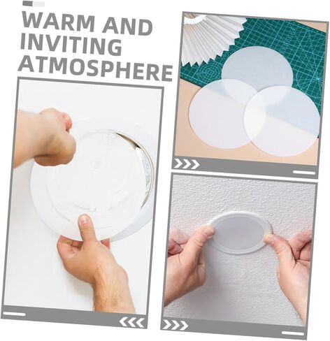 PRETYZOOM 6Pcs Round Lampshade Diffuser for Table Lamps and Pendants Light Filtering Drum Shades Versatile Installation for Spotlights and Ambient Lighting in Saudi Arabia