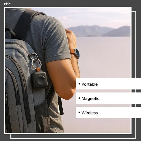 شاحن محمول لـ Samsung Galaxy Watch 8 Classic/Ultra ، شحن سريع لاسلكي 1200 مللي أمبير ، شاحن سفر محمول لـ Samsung Galaxy Watch 8/7/Ultra/6/Classic/5/Pro/4/3/2/1 in Saudi Arabia