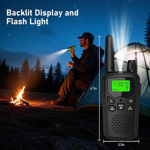 Walkie Talkies for Adults Long Range,Kartal Rechargeable Walkie Talkies with 22 FRS Channels,Two Way Radios with LED Flashlight for Hiking Cruises Camping(Black) in Saudi Arabia