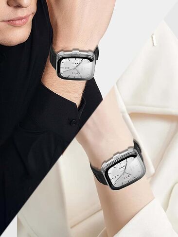Case for Amazfit Active 2 Square ، Woukaju Cover Smart Watch ، فيلم زجاجي مضمّن 9 ساعات ، كمبيوتر صلب ، واقي شاشة لـ Amazfit Active 2 Square Smart Watch 1.75inch (Clear) in Saudi Arabia