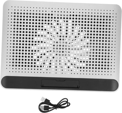 Quiet Laptop Cooling Pad with Aluminum Alloy Frame Mute Computer Cooler Stand for Laptops Up to Skid Design with Rotary Fan Control for Use in Saudi Arabia