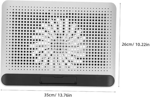 Quiet Laptop Cooling Pad with Aluminum Alloy Frame Mute Computer Cooler Stand for Laptops Up to Skid Design with Rotary Fan Control for Use in Saudi Arabia