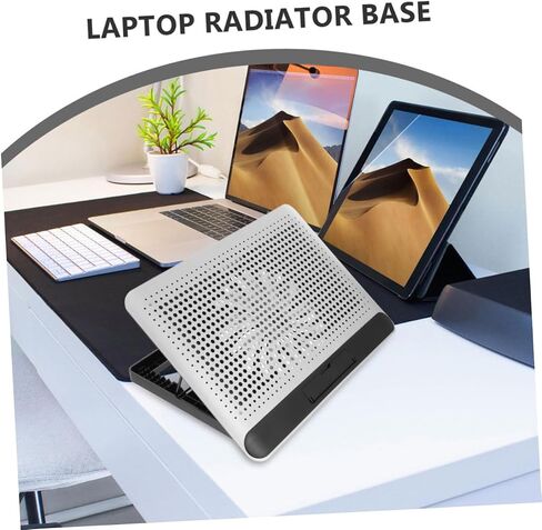 Quiet Laptop Cooling Pad with Aluminum Alloy Frame Mute Computer Cooler Stand for Laptops Up to Skid Design with Rotary Fan Control for Use in Saudi Arabia