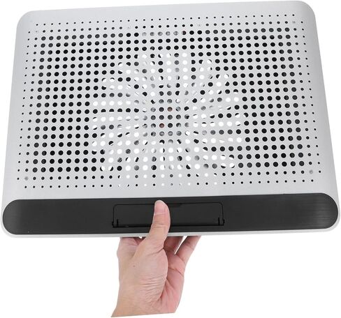 Quiet Laptop Cooling Pad with Aluminum Alloy Frame Mute Computer Cooler Stand for Laptops Up to Skid Design with Rotary Fan Control for Use in Saudi Arabia