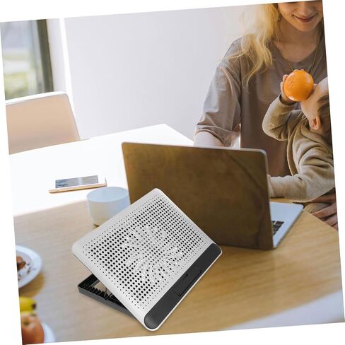 Quiet Laptop Cooling Pad with Aluminum Alloy Frame Mute Computer Cooler Stand for Laptops Up to Skid Design with Rotary Fan Control for Use in Saudi Arabia
