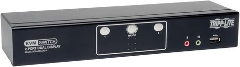 TRIPP Lite 2-Port Dual Monitor DVI KVM Switch مع Audio ، USB 2.0 Hub & Cables (B004-2DUA2-K) in Saudi Arabia