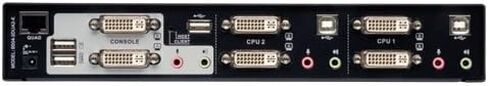 TRIPP Lite 2-Port Dual Monitor DVI KVM Switch مع Audio ، USB 2.0 Hub & Cables (B004-2DUA2-K) in Saudi Arabia