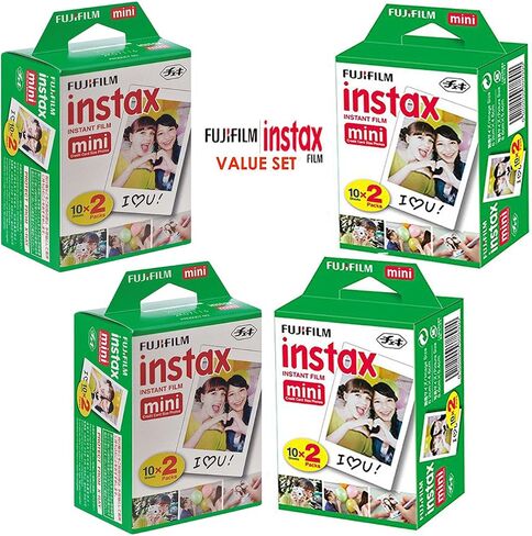 Fujifilm Instax Mini Twin Pack Picture Format Format Form ، مجموعة من 4 (80 طلقة) in Saudi Arabia