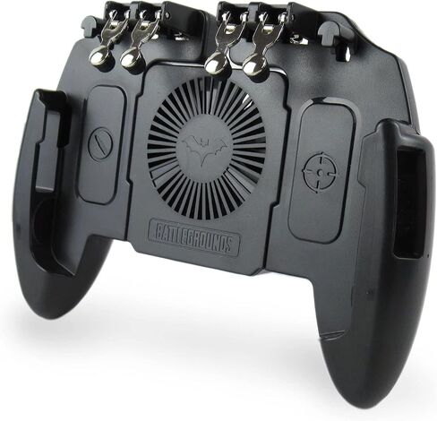 Acupress Mobile Game Controller with Cooling Fan/Phone Holder/Finger Sleeves for Most of the Mobile FPS Games Including Fortnite, PUBG,Knives Out, Cross Fire, for 4.7"-6.5" iOS Android Phones in Saudi Arabia