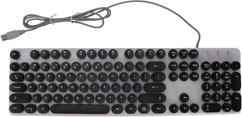 Sanpyl Mechanical Keyboard, RBG Backlit USB 104 Keys Wired Gaming Keyboard High Speed Response Retro Punk Computer Keyboard for Laptop Desktops(Black) in Saudi Arabia