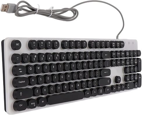 Sanpyl Mechanical Keyboard, RBG Backlit USB 104 Keys Wired Gaming Keyboard High Speed Response Retro Punk Computer Keyboard for Laptop Desktops(Black) in Saudi Arabia