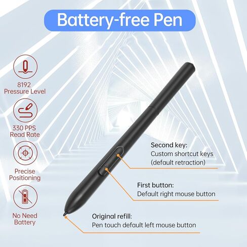 VINSA T605 رسم الرسومات اللوحي 6.7x 4.2inch قرص رسم رقمي مع عدم وجود بطارية قلم 10 مفاتيح اختصار 8192 مستويات متوافقة مع Win Android OTG (2) in Kuwait