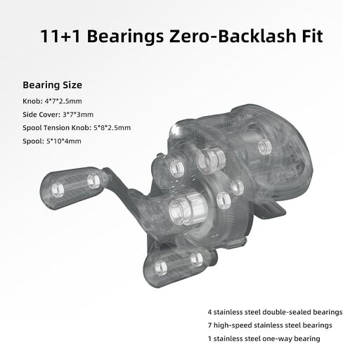 بكرات PureLure Cheetah Air Baitcaster ، ثلاثة أوضاع DC BFS بكرة ، ألياف الكربون إطار المصادقة المصنوعة من الألومنيوم 11+1 BB ، صوت فرقة الفرامل الإلكترونية 3.5-17G الوزن 7.6: 1 نسبة التروس 4KG MAX DRAG in Kuwait