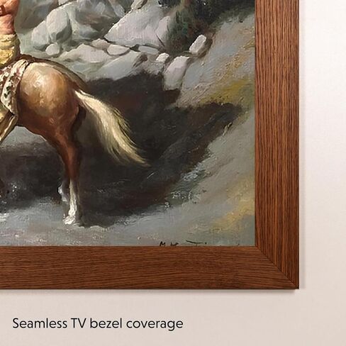 إطار الإطار لشركة Samsung الإطار 65 "(2021-2025) - إطار خشبي بني أمريكي مبكر - تسهيل التثبيت السهل لمدة 5 دقائق - ملائمة الدقة - متوافق عن بُعد in Saudi Arabia
