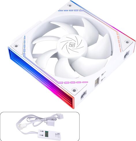 Thermalright TL-M12QRW CPU Fan 120mm Case Cooler, PWM Connector Silent Computer Cooling with S-FDB Bearing,PC Fan with ARGB Mirror Light Effect,Low Noise,Building Blocks Version PC Fan in Saudi Arabia