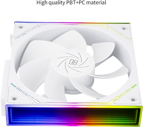 Thermalright TL-M12QRW CPU Fan 120mm Case Cooler, PWM Connector Silent Computer Cooling with S-FDB Bearing,PC Fan with ARGB Mirror Light Effect,Low Noise,Building Blocks Version PC Fan in Saudi Arabia