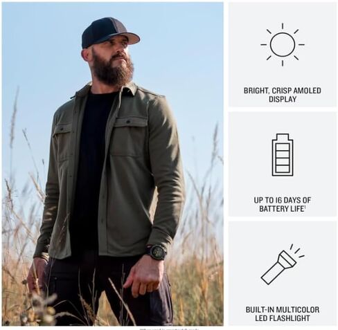 Garmin Tactix 8 ، 51mm Solar ، Elite ، Titanium Bezel ، Lens Sapphire ، GPS Smartwatch Premium Tactical GPS ، تشمل المقذوفات التطبيقية Ultralight Elite Solver ، و 40m تصنيف الغوص مع حزمة powerbank القابلة للارتداء. in Saudi Arabia