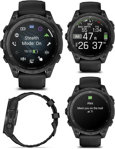 Garmin Tactix 8 ، 51mm Solar ، Elite ، Titanium Bezel ، Lens Sapphire ، GPS Smartwatch Premium Tactical GPS ، تشمل المقذوفات التطبيقية Ultralight Elite Solver ، و 40m تصنيف الغوص مع حزمة powerbank القابلة للارتداء. in Saudi Arabia