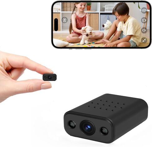 Mini Wireless WiFi Security Camera ، 4K Nanny Cam مع رؤية ليلية ، عرض عن بُعد للأمان مع iOS ، Android Phone in Kuwait