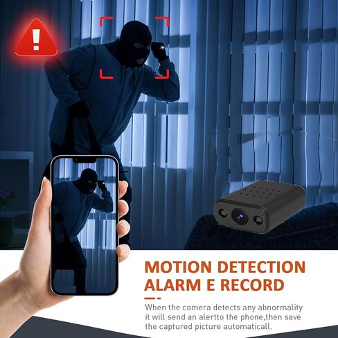 Mini Wireless WiFi Security Camera ، 4K Nanny Cam مع رؤية ليلية ، عرض عن بُعد للأمان مع iOS ، Android Phone in Kuwait