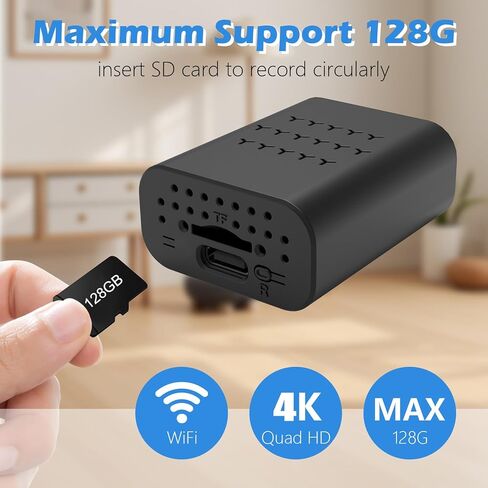Mini Wireless WiFi Security Camera ، 4K Nanny Cam مع رؤية ليلية ، عرض عن بُعد للأمان مع iOS ، Android Phone in Kuwait