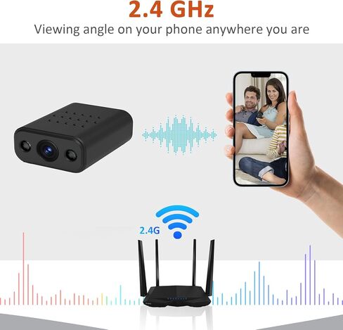 Mini Wireless WiFi Security Camera ، 4K Nanny Cam مع رؤية ليلية ، عرض عن بُعد للأمان مع iOS ، Android Phone in Kuwait
