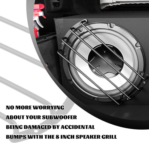 2PCS 8 inch Subwoofer Grill,Bar 8 inch Speaker Grill for Protecting Your in-car Audio Subwoofer Equipment,Sturdy Car Accessories Speaker Grills Fit Round Subwoofers Equipment in Saudi Arabia