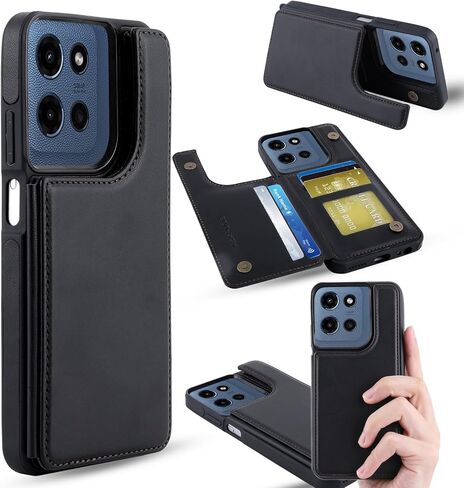 ASAPDOS لـ Motorola Moto G 5G 2025 CASE مع حامل البطاقة ، PU LEATHER SHORCHPLAIN in Kuwait