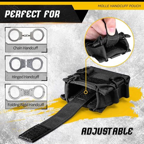 حامل الحافظة Molle Handcuff for Duty Belt Tactical Handcuff Pouch لإنفاذ القانون أمن شرطة الشرطة العسكرية المعيارية. in Kuwait