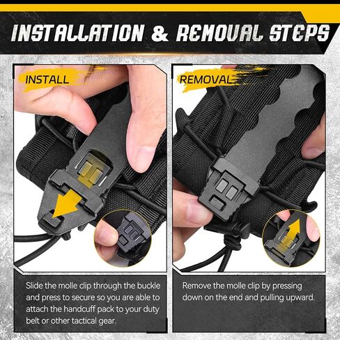 حامل الحافظة Molle Handcuff for Duty Belt Tactical Handcuff Pouch لإنفاذ القانون أمن شرطة الشرطة العسكرية المعيارية. in Kuwait