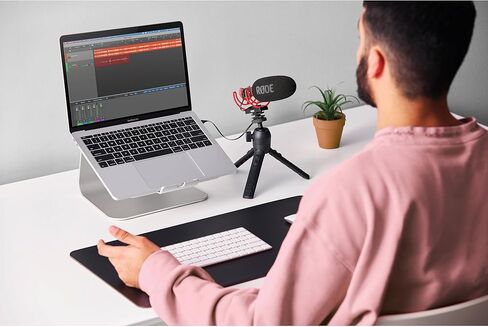 Rode VideoMic GO II Compact Shotgun Microphone Bundle with Helix Mount and SC19 4.9 Ft USB-C to Lightning Cable — 24-Bit Camera-Mount Mic for Filmmaking, Vlogging, Mobile Journalism, Content Creation in Saudi Arabia
